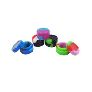 TOPJAR 5pcs 5ml Silicone Container Non Stick Food Grade Cylindrical Multi Use Storage Oil Jar Assorted Color