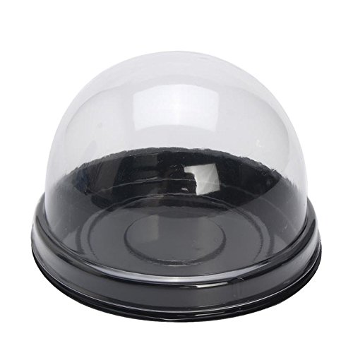 Katoot@ Gold Black Clear Plastic Mini Cupcake Boxes 50Pcs/Set Cake Packing Boxes Muffin Pod Dome Box Wedding Birthday Gifts Boxes (Black)