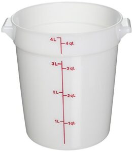 cambro rfs4148 white poly round 4 qt storage container