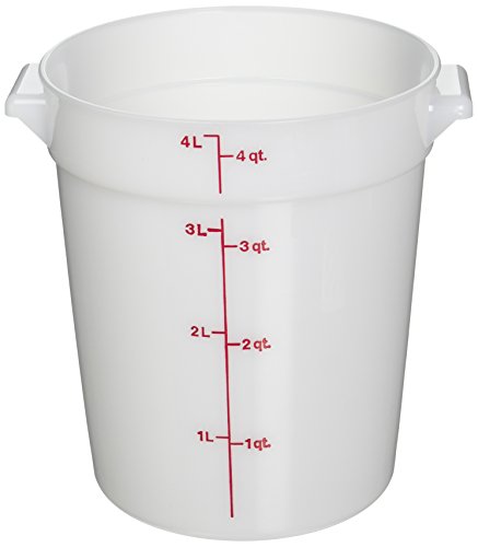 Cambro RFS4148 White Poly Round 4 Qt Storage Container