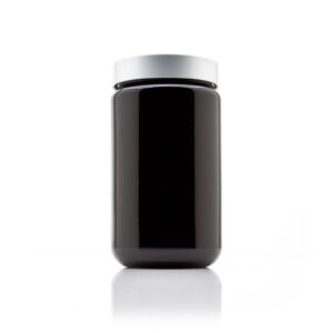infinity jars silver collection 400 ml (13.5 fl oz) tall black ultraviolet screw top jar