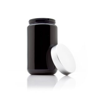 Infinity Jars Silver Collection 400 ml (13.5 fl oz) Tall Black Ultraviolet Screw Top Jar