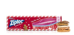 ziploc limited edition holiday gallon sized storage bags ~ 19 bags ~ set of 2