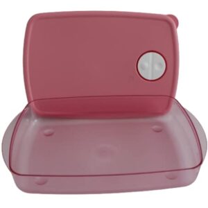 Tupperware Microwaveable Rock N Serve Rectangular Large Shallow 6 Cup in Pink