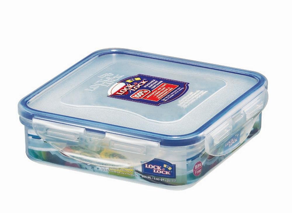 LOCK & LOCK 20-Fluid Ounce Square Food Container, Short, 2-1/2-Cup