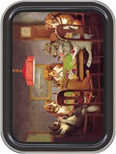 stash tins - dogs playing poker storage container 4.37" l x 3.5" w x 1" h
