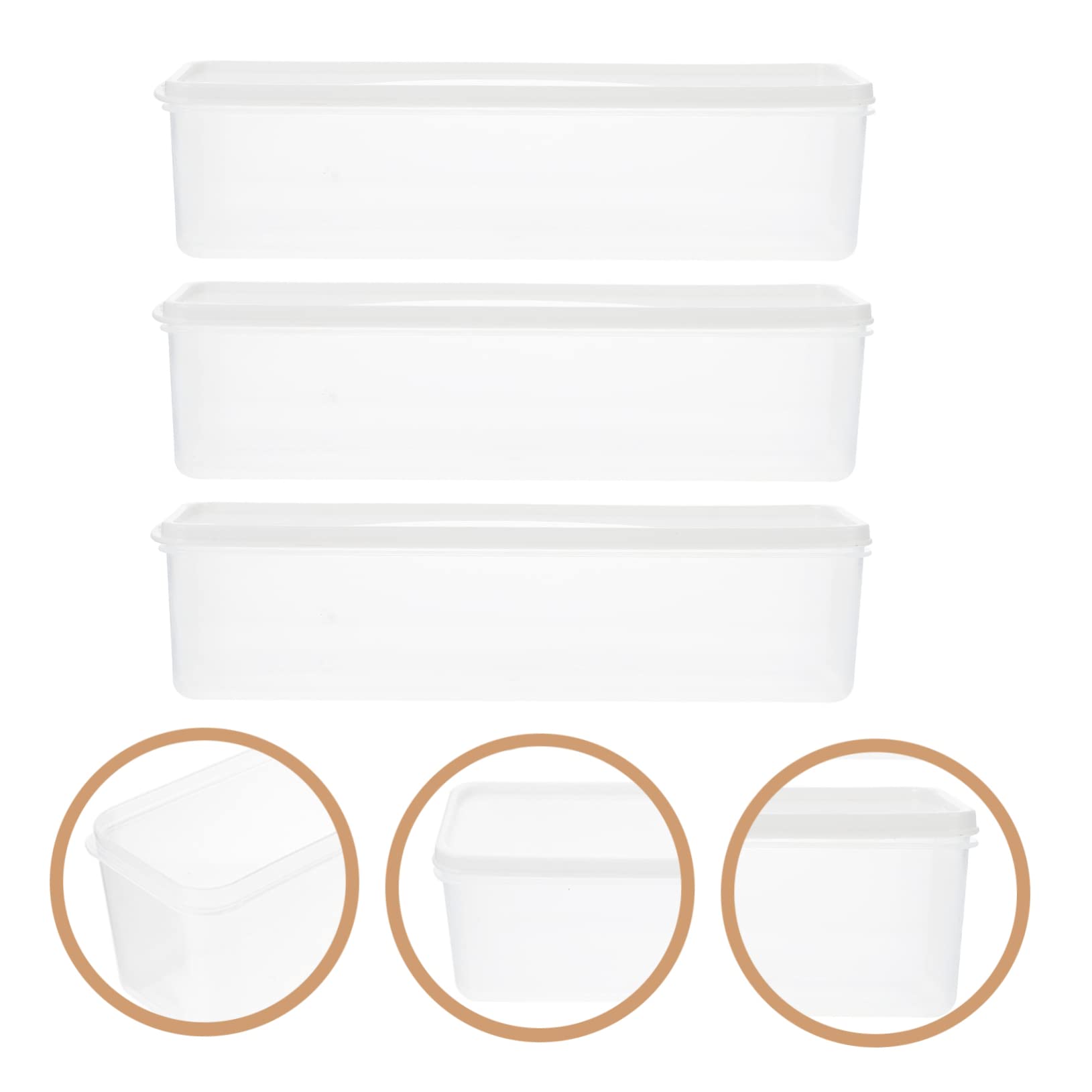 Zerodeko 6 Pcs transparent noodle box fridge food storage jar dry sandwich bread keeper spaghetti noodles pasta pantry bin pasta jar pasta noodle holder spaghetti keeper food grade Italy