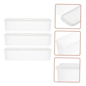 Zerodeko 6 Pcs transparent noodle box fridge food storage jar dry sandwich bread keeper spaghetti noodles pasta pantry bin pasta jar pasta noodle holder spaghetti keeper food grade Italy