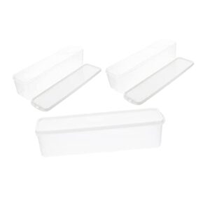 cabilock 3pcs transparent noodle box pp agricultural products food grade