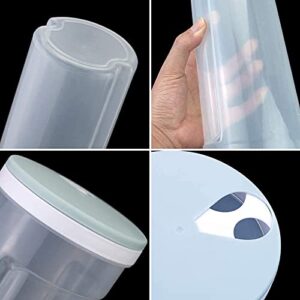 Jteyult 2 Pcs 2L Tall Clear Spaghetti Pasta Storage Container with Adjustable Lid,Multi- Plastic Kitchen Food Storage