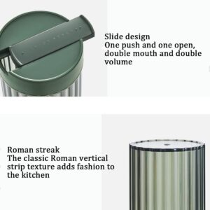 VABUN Food Jars, Storage Containers Kitchen Canisters for Pasta Spaghetti Beans Snack Flour Noodles,Green (Color : Platinum)