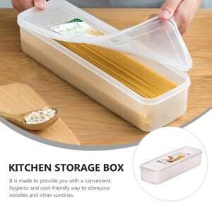 Cabilock Plastic Storage Bins Spaghetti Noodles Pasta Container Spaghetti Noodle Storage Spaghetti Keeper Box Kitchen Pantry Storage Noodle Storage Container Storage Drawers Fridge Organizer