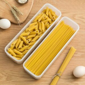 Cabilock Plastic Storage Bins Spaghetti Noodles Pasta Container Spaghetti Noodle Storage Spaghetti Keeper Box Kitchen Pantry Storage Noodle Storage Container Storage Drawers Fridge Organizer