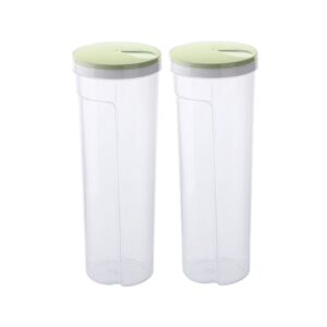 fshan kitchen jars 2l tall clear spaghetti pasta storage container with adjustable lid plastic kitchen food storage jar kitchen storage containers useful container set (color : 2pcs e)