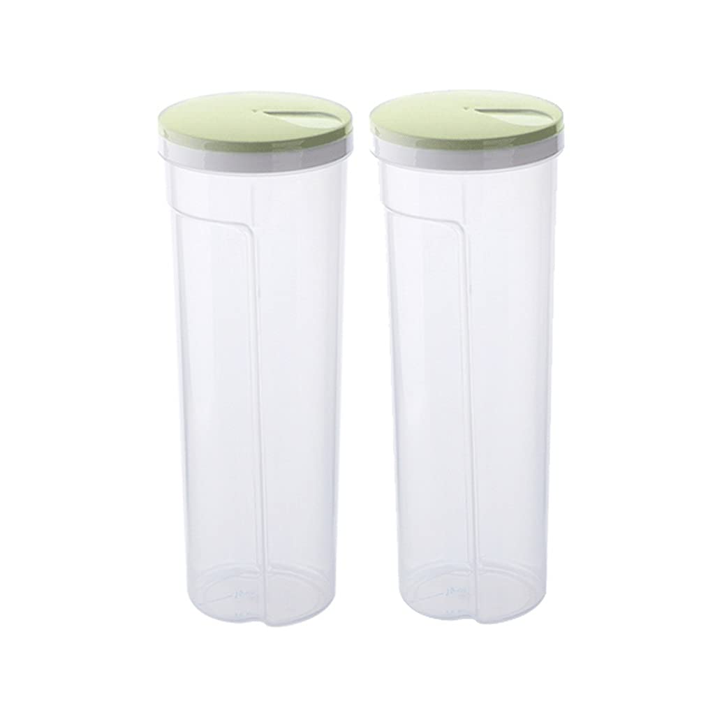 FSHAN Kitchen Jars 2L Tall Clear Spaghetti Pasta Storage Container with Adjustable Lid Plastic Kitchen Food Storage Jar Kitchen Storage Containers Useful Container Set (Color : 2pcs E)