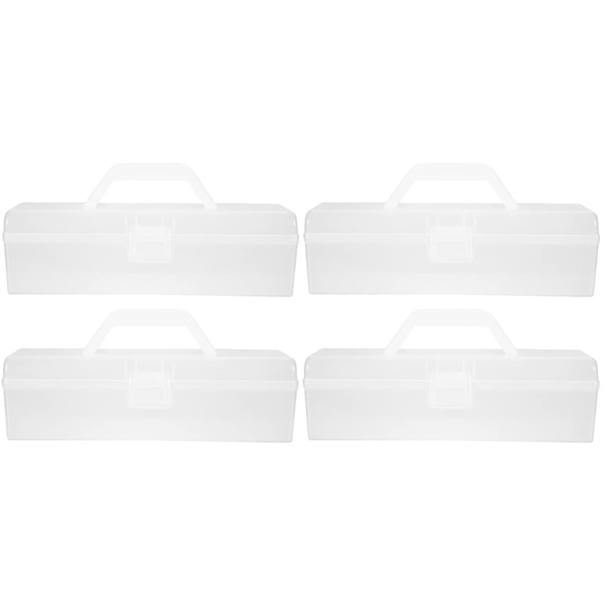 Cabilock 4 Pcs Noodle Storage Box Pasta Noodle Canister Rectangular Spaghetti Container Noodle Pasta Holder Spaghetti Canister Airtight Spaghetti Cereal Snack White Plastic Transparent Lid