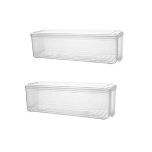 swity home set of 2 pasta storage containers ，airtight spaghetti container storage with locking lids ， bpa-free pasta canister set