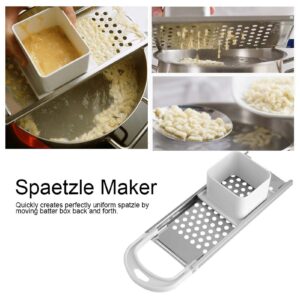 Stainless Steel Spaetzle Maker, Convenient Storage Space Saving Quickly Create Perfect Even Spots Savoury Sweet Dishes Great Substitute for Pasta Rice Potatoes