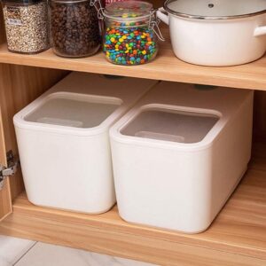 Rice Container Cereal containers Storage Dog Food Storage Plastic Rice Bucket Large-Capacity Rice Storage Tank Grain Household Kitchen Miscellaneous Grain Storage Box Suitable for Rice, Grain