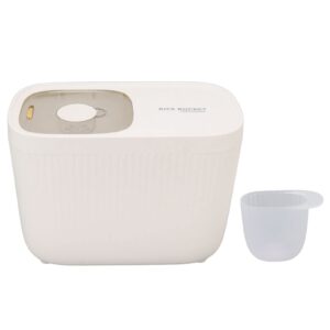 Rice Bucket, Rice Container Proof Plastic Multi Use for Flour (White)