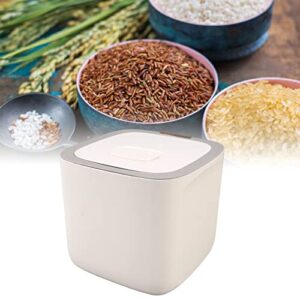 Haofy Rice Container, 22.0lb Capacity Cereal Container One Button Open Thickened Sealed with Measuring Cup Lid for Kitchen for Flour for Mung Bean for Rice for Barley (Light Gray)