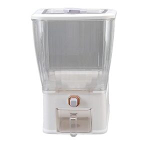 grain storage box, 11kg transparent rice storage container one button press rice dispenser sealed dry food bucket for home kitchen (white) (color : white)