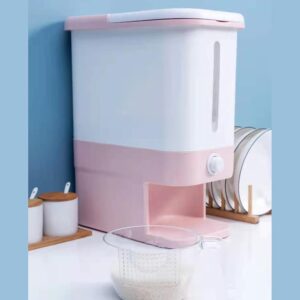 Creamoon WAQIA Rice Bucket Rice Storage Box Large Sealed Grain Container Grain Storage (pink)