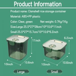 Rice Bucket,Airtight Rice Storage containers,Highly Transparent Rice Storage Container,Large Capacity Grain Storage Container,Stackable Rice Container,Good for Rice,Beans,Oatmeal