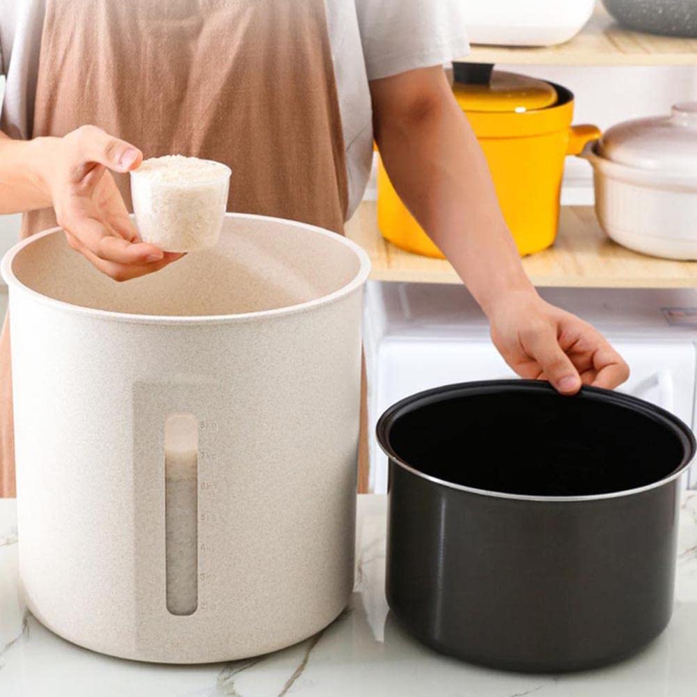 Household Rice Storage Rice Bucket, Sealed Rice Dispenser, Rice Storage Container, Kitchen Rice Container, Dog Food Container, pet Food Storage containers, Suitable for Whole Grains, pet Food