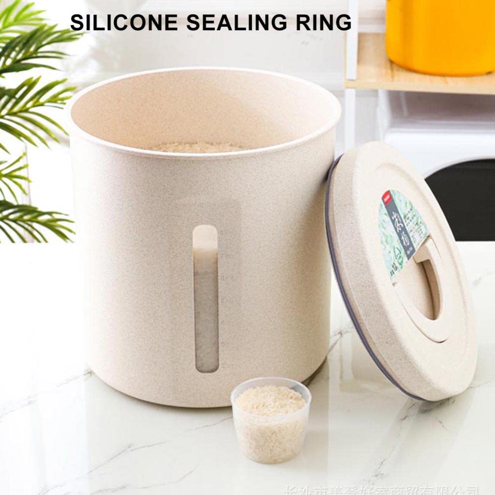 Household Rice Storage Rice Bucket, Sealed Rice Dispenser, Rice Storage Container, Kitchen Rice Container, Dog Food Container, pet Food Storage containers, Suitable for Whole Grains, pet Food