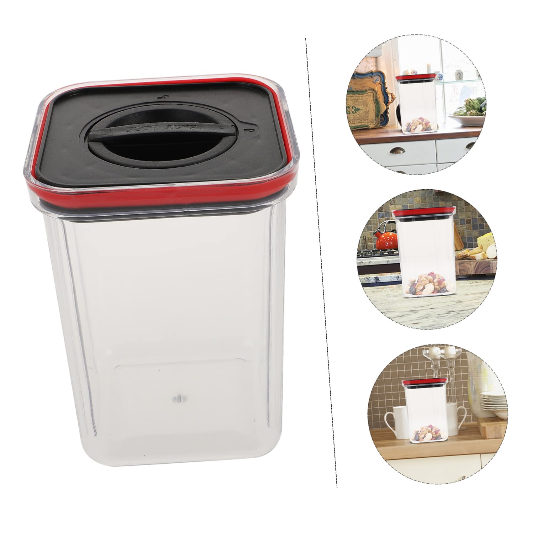 Mobestech Airtight Food Storage Container Plastic Container Vacuum Containers Ml Bean Kitchen Bucket for Airtight Sealed Food Coffee Rotary Seal Lid Leak Grain Flour Switch Empty Bins Rice