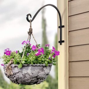 AJART Plant Hanger Bracket Outdoor: 16-Inch Metal Bird Feeder Wall Hook - Heavy Duty Plant Hanger Hooks for Hanging Flower Baskets