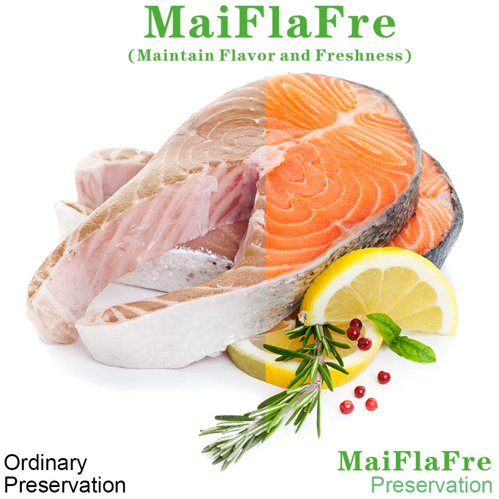 MaiFlaFre 8x50 2 Pack Vacuum Sealer Bags Rolls with Commercial Grade, BPA Free, Heavy Duty, Great for Vac Storage, Meal Prep or Sous Vide