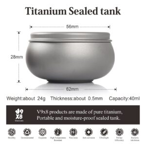 Airtight storage container with lid, airtight and waterproof containers - all made of pure titanium - keep content fresh and dry (1)