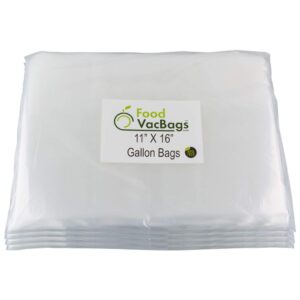 200 foodvacbags 11" x 16" vacuum sealer bags - commercial grade gallon bags for all vacuum sealers