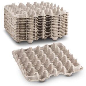 mt products egg crates, egg flat cartons bulk holds 30 eggs - pulp fiber egg crate for chicken farm - great home for roach colony - made in the usa - 15 flats