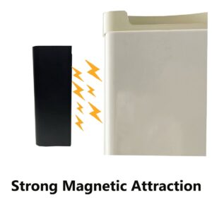 Magnetic Suction Plastic Bag Holder - Grocery Bag Dispenser - Wide Opening Plastic Bag Tissue Storage Device Without Installation - Fingerprint Resistant (Black)