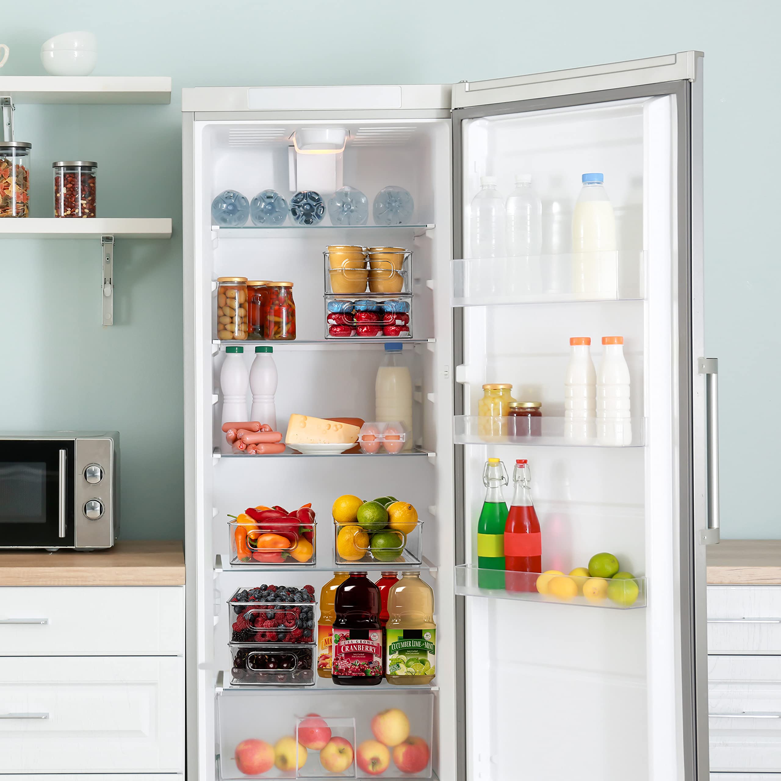 ClearSpace Plastic Storage Bins – Perfect Kitchen Organization or Pantry Storage – Fridge Organizer, Pantry Organization and Storage Bins, Cabinet Organizers