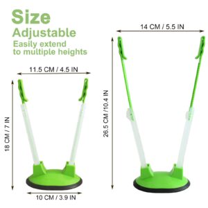 12 Pack Baggy Rack Stand Adjustable Freezer Bag Holder Stand Ziplock Bag Holder for Filling With No Food Spills or Kitchen Mess (Green)