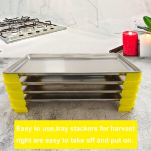 PIAOLGYI 16 Pcs Tray Stackers for Harvest Right Freeze Dryer Accessories Compatible with Harvest Right Trays,Yellow(ONLY Tray Stackers)