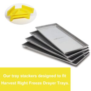 PIAOLGYI 16 Pcs Tray Stackers for Harvest Right Freeze Dryer Accessories Compatible with Harvest Right Trays,Yellow(ONLY Tray Stackers)