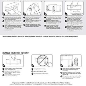 Command HOM-15 Large, Organize Damage-Free, 1, 4 Strips Caddy, Clear, 2 Count