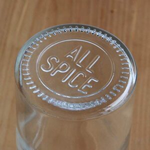 AllSpice 3” Glass Spice Jars 3 fluid ounces- 18 pack