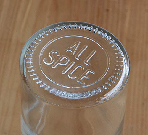 AllSpice 3” Glass Spice Jars 3 fluid ounces- 18 pack