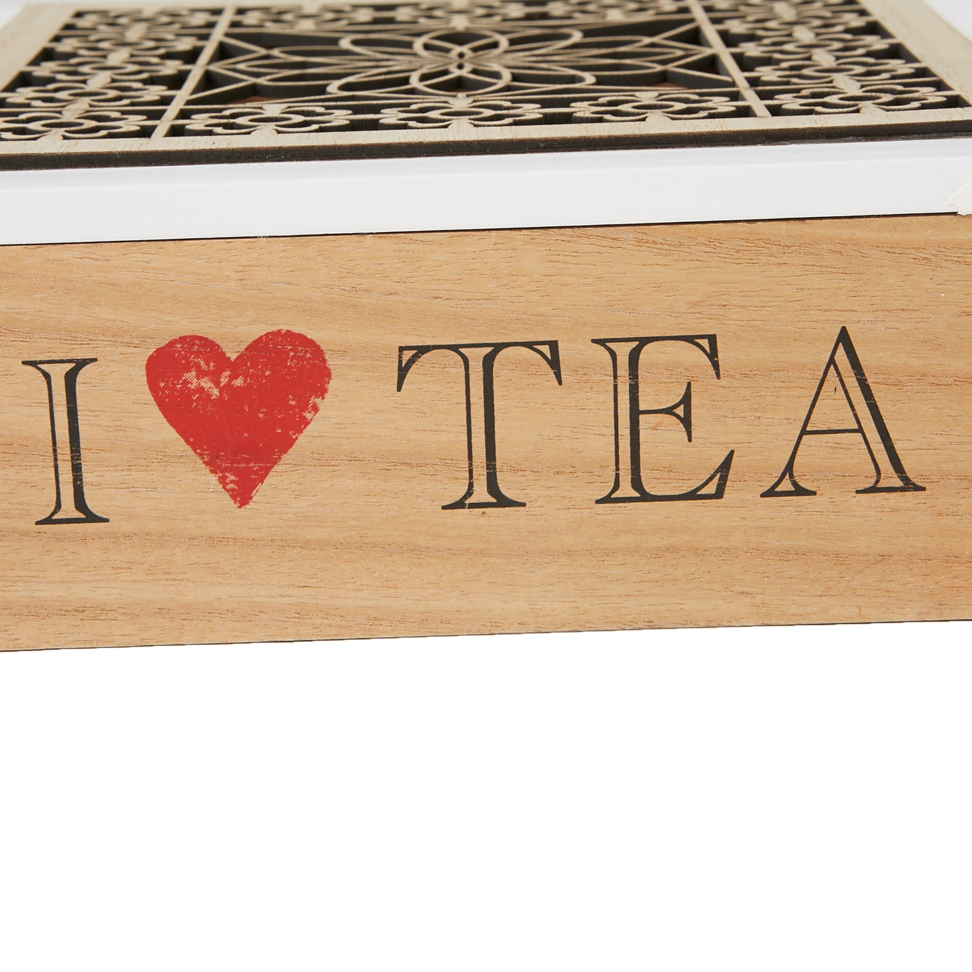 Mind Reader Decorative Tea Bag Organizer, 90 Bags, Countertop Organizer, Coffee Bar, Kitchen, 9.45"L x 9.45"W x 3.15"H, Brown