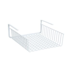 organize it all under shelf hanging basket white wire rack | dimensions : 13.5 x 12.5 x 5.13 inches | great for kitchen | kitchen storage | white