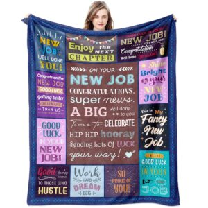 sqovulw new job gift for women, promotion gifts for women, congratulations gifts for women, new job gift for coworker leaving for new job going away, congratulations promotion gift blanket 60x50 inch