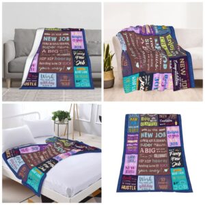 Sqovulw New Job Gift for Women, Promotion Gifts for Women, Congratulations Gifts for Women, New Job Gift for Coworker Leaving for New Job Going Away, Congratulations Promotion Gift Blanket 60x50 Inch