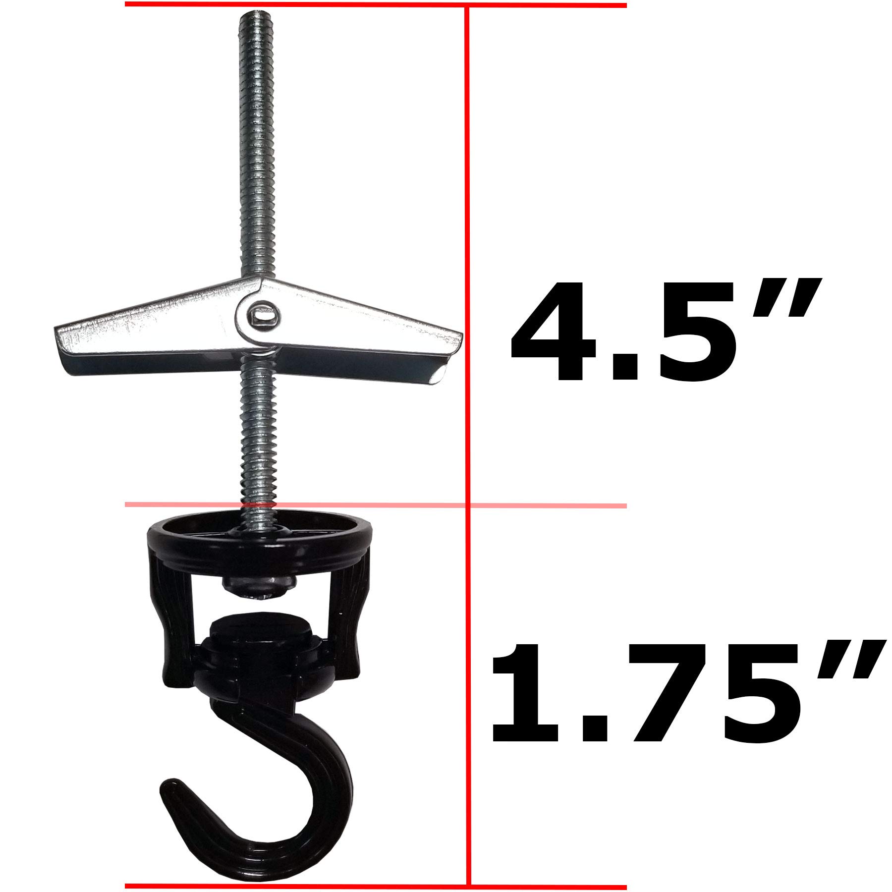 Swivel Hook Hangers, Multi-functional for Hanging, Screws and Anchors Included, 2 Sets Per Pack (Oil Rubbed Bronze)