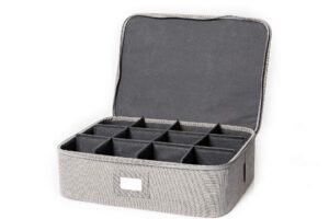 in this space twill mug/cup hard-shell storage organizer
